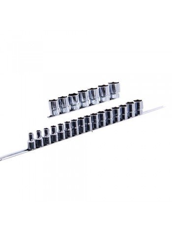 Набор головок торцевых на планке TOPTUL 1/2" 23ед. 8-32мм GAAQ1604U