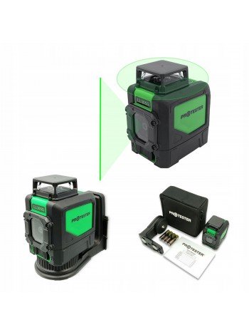 Лазерный уровень, H360°/1V, (зеленый луч) PROTESTER LL305G