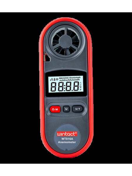 Анемометр 0,7-30м / с, -10-45 ° C WINTACT WT816A Анемометр 0,7-30м / с, -10-45 ° C WINTACT WT816A