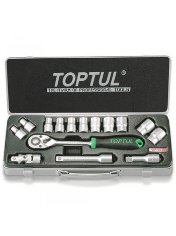 Набор инструмента TOPTUL 1/2" 15ед. (6-гр.) GCAD1502