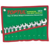 Набір ключів комбінованих вкорочених. 10 шт. 10-19 TOPTUL GAAA1002