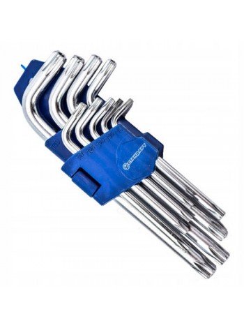 Набор ключей TORX Г-обр. с отверстием 9ед. СТАНДАРТ TKS0901
