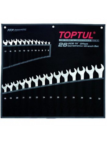 Набір ключів комбінованих 26 шт 6-32 мм TOPTUL Super-Torque GPAW2601