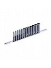 Набор головок длинных на планке TOPTUL 1/4" 12ед. 4-13мм GAAQ0802U