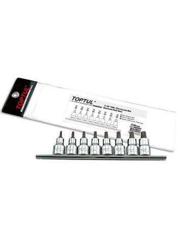 Набір головки з насадкою п'ятигранні з отвором TOPTUL 1/2" TORX T20-T55 8ед. GAAG0806
