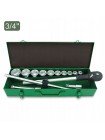 Набір інструменту 3/4" 14ед. (6-гр.) metal case Toptul GCAD1405