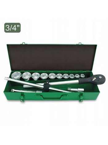 Набор инструмента  3/4" 14ед. (6-гр.)   metal case  Toptul GCAD1405