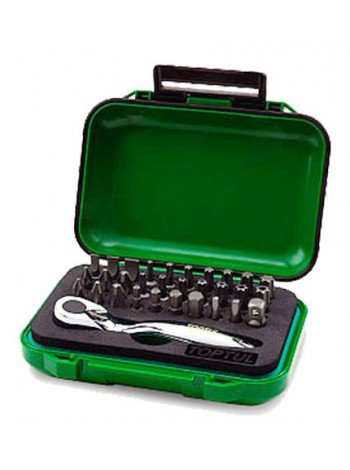 Набор бит с трещоткой TOPTUL 1/4" 31ед. GABW3103