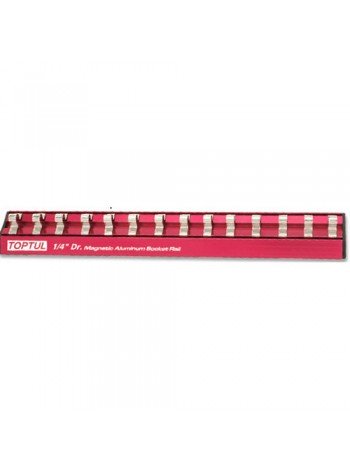 Планка для головок (магнитная) TOPTUL 1/2"*240*10шт PBKB2R2410
