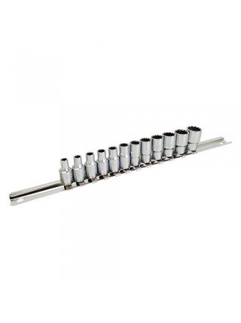 Набор головок на планке 12-гранные 1/4" 12ед. 4-13мм TOPTUL GAAQ0801U-12