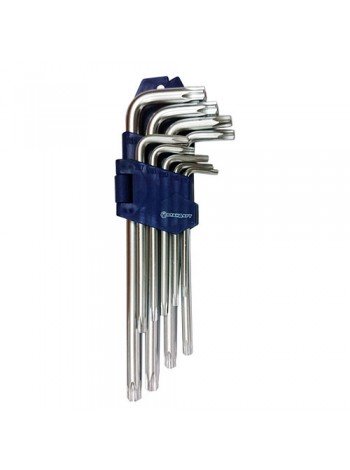 Ключі TORX Г-подібні довгі з отвором 9ед. СТАНДАРТ TKS0902