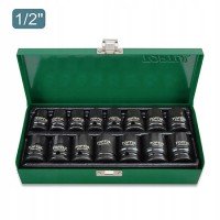 Набір ударних головок 1/2" 10-24мм 15ед. Toptul GDAD1501