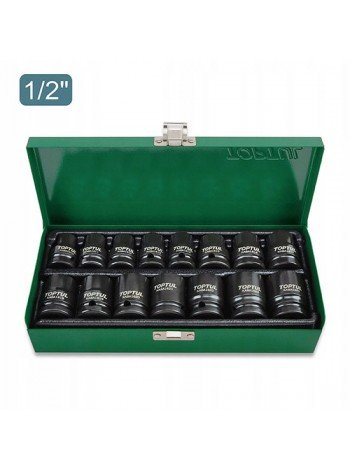 Набор головок ударных 1/2" 10-24мм  15ед.  Toptul GDAD1501