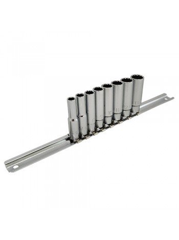 Набор головок длинных 12-гр. 1/4" 8ед.  6~13мм   (на планке)  TOPTUL GAAQ0804U-12