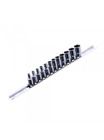 Набор головок торцевых на планке TOPTUL 1/4" 12ед. 4-13мм GAAQ0801U