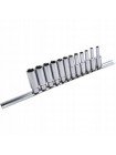 Набор головок длинных на планке TOPTUL 1/4" 12ед. 4-13мм GAAQ0802U