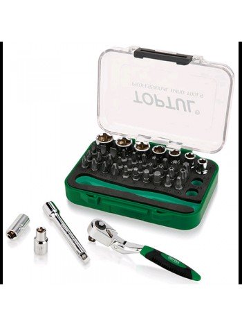 Набор торцевых головок и бит TOPTUL 1/4" 41ед. GABW4101