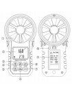 Анемометр крыльчатый USB, Bluetooth 0,3-30м/с, -10-45°C WINTACT WT87B