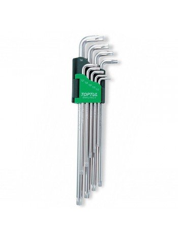 Г-образні ключі TORX TOPTUL T10-T50 9ед. супердовгі GAAL0923