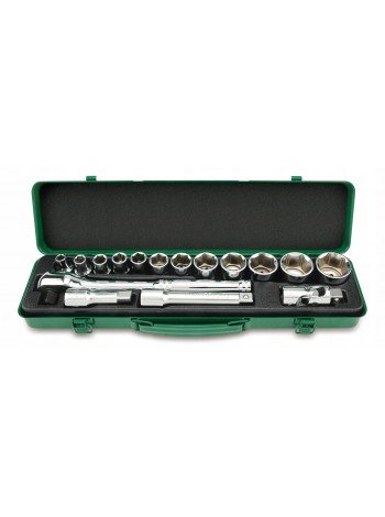 Набор головок с трещоткой TOPTUL 1/2" 16ед. (6-гр.) GCAD1601