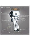 Пневмогайковерт 1/2"  678 Nm 9500об/мин 1,65кг супер-короткий  TOPTUL KAAQ1650