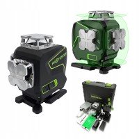Лазерный уровень PREMIUM, 4x360°(2xH360/2xV360, LCD-дисплей, Bluetooth, пульт ДУ - зеленый луч) PROTESTER