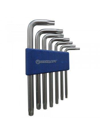 Набір ключів TORX Р-обр. з отвором 7ед. СТАНДАРТ TKS0701