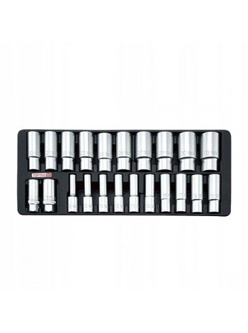 Набор головок длинных 1/2" 8-32мм  22ед. (в ложементе) TOPTUL GAAT2202