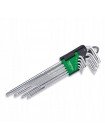 Г-образні ключі TORX TOPTUL T10-T50 9ед. супердовгі з отвором GAAL0915