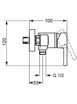 Змішувач для душу Wezer PRO5-02