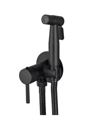 Wezer EKO9В-01-BLACK Смеситель с гигеническим душем чёрный встраиваемый