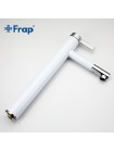 Високий Змішувач для умивальника білий-хром Frap F1052-15 латунний