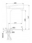 Змішувач для умивальника Frap F1052-54 білий хром