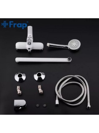 Змішувач для ванни білий хром Frap F2231