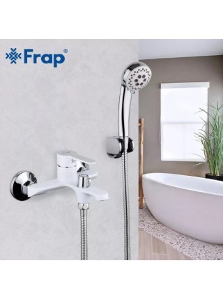 Білий змішувач для ванни Frap F3241 з коротким виливом
