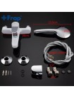 Frap Смеситель для ванной белый F3245 с коротким изливом