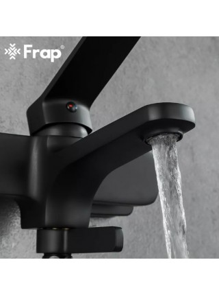 Змішувач для ванны чорний матовый Frap F3262