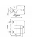 Смеситель для ванны с душем с коротким литым изливом Frap F3269 латунь