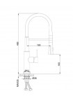Гнучкий кран для кухні з дворежимним аератором Frap F4452-6