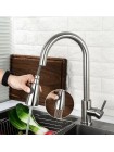 Смеситель для кухни с выдвижным изливом Frap F60899-1 нержавеющая сталь