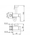 Frap F7506-6 Смеситель с гигеническим душем чёрный