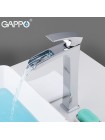 Смеситель для умывальника высокий с изливом водопад GAPPO G1007-21 хром