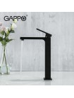 Смеситель для умывальника высокий чёрный GAPPO G1017-62