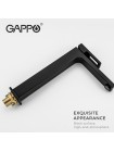 Смеситель для умывальника высокий чёрный GAPPO G1017-62