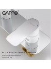 Змішувач для умивальника вбудований GAPPO G1048-22 білий хром
