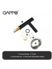 Змішувач для умивальника чорний GAPPO G1052-86 з плоским аератором