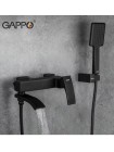 GAPPO Смеситель в ванную с душем  чёрный Jakob G3207-6 латунь