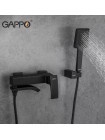 GAPPO Смеситель в ванную с душем  чёрный Jakob G3207-6 латунь