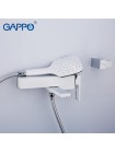 GAPPO Змішувач у ванну з душем білий хром G3217-8