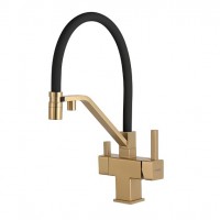 Кухонный смеситель под фильтр Gappo G4395-63 золото